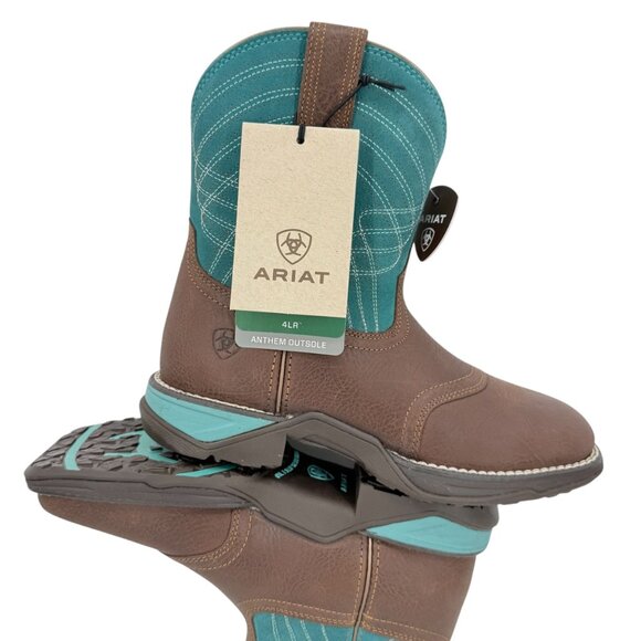 Ariat Womens Leather/Suede Dark Cotage Turquoise Anthem Shortie Boots Sz 6B NWOB - Picture 7 of 15